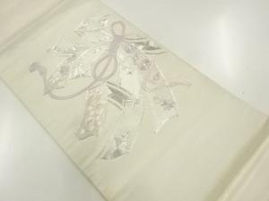 アンティーク　束ね熨斗に花模様袋帯（材料）